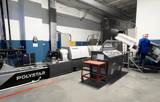 CPP film recycling machine installed in Turkey